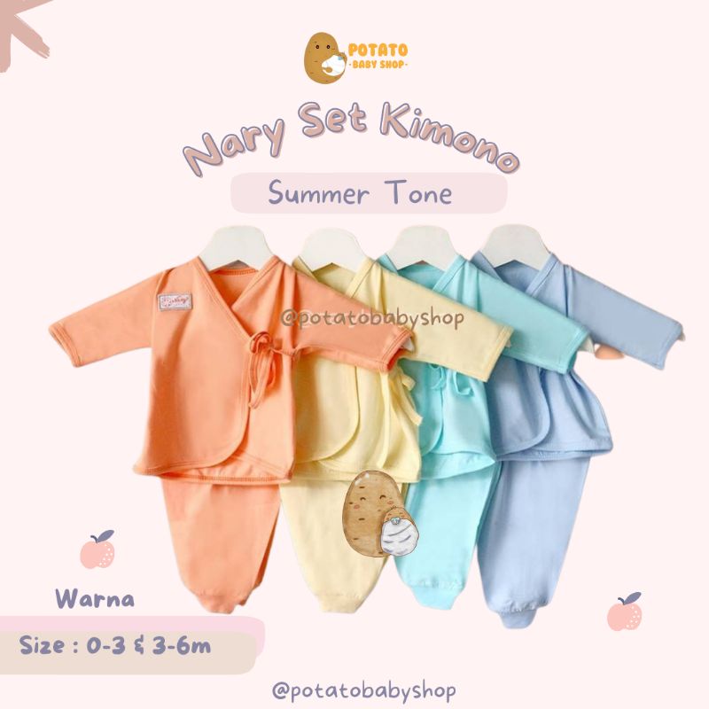 Nary Kimono Set Summer Tone ( 0-3m &amp; 3-6m)