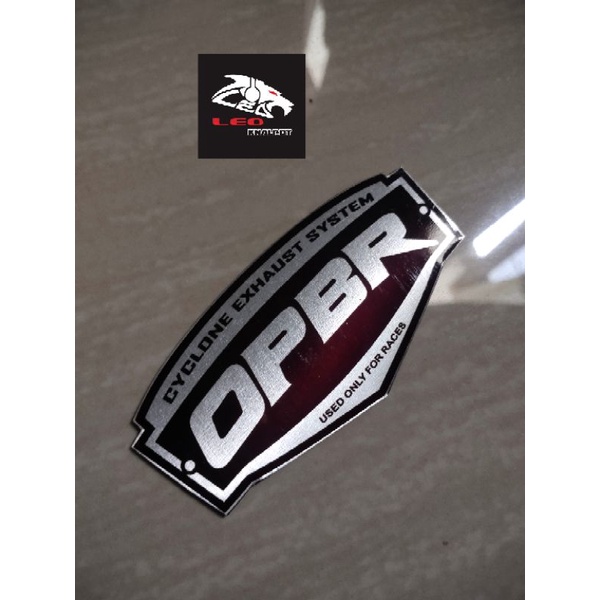 Emblem Knalpot Racing Merek OPBR