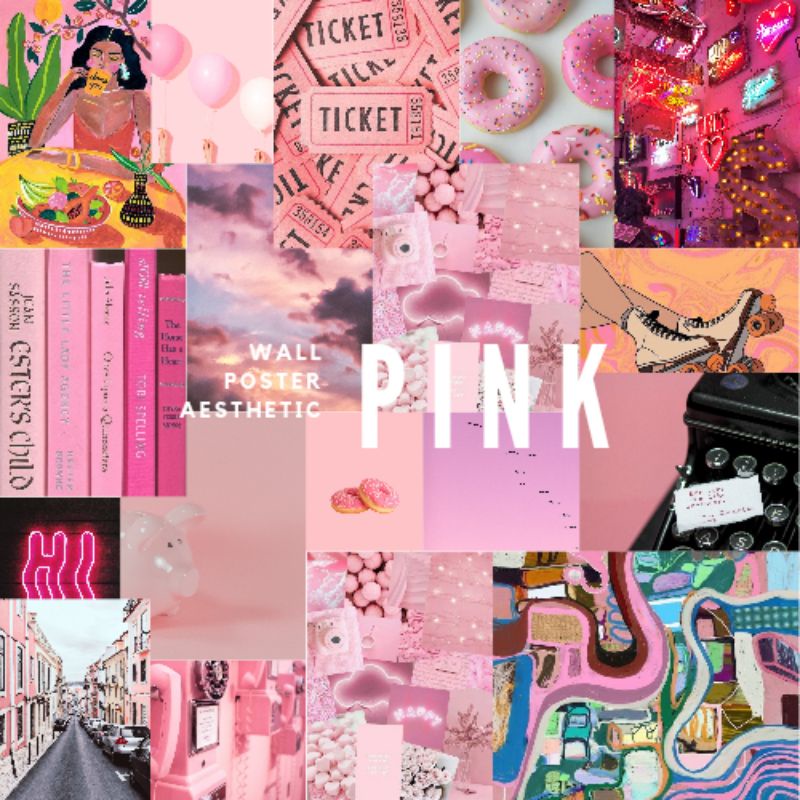 Jual Wallposter Aesthetic / Poster dinding Estetik -Pink | Shopee Indonesia