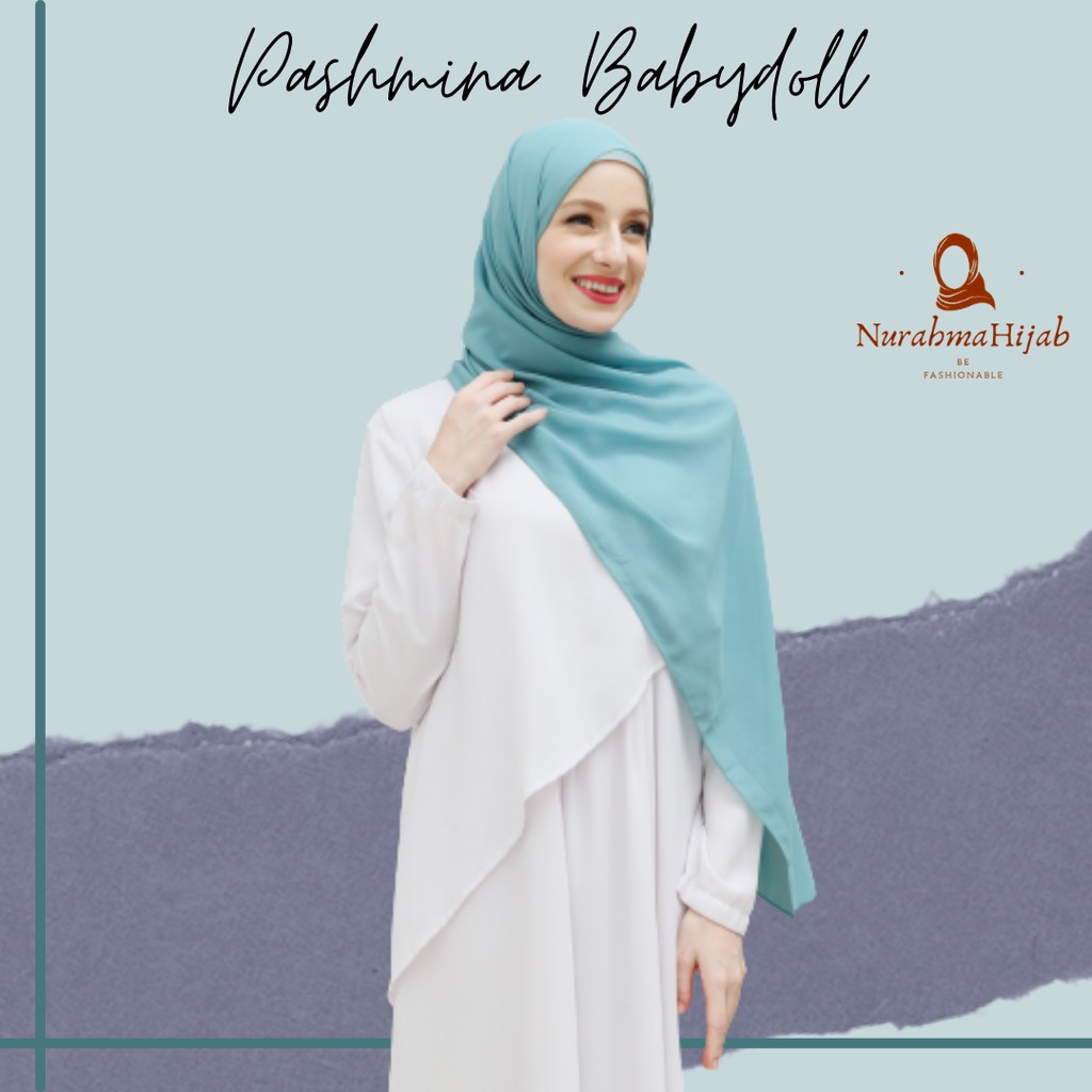 TERMURAH!! PASHMINA CERUTY BABYDOLL 75x200cm Jahit Tepi Premium / Kerudung Pasmina