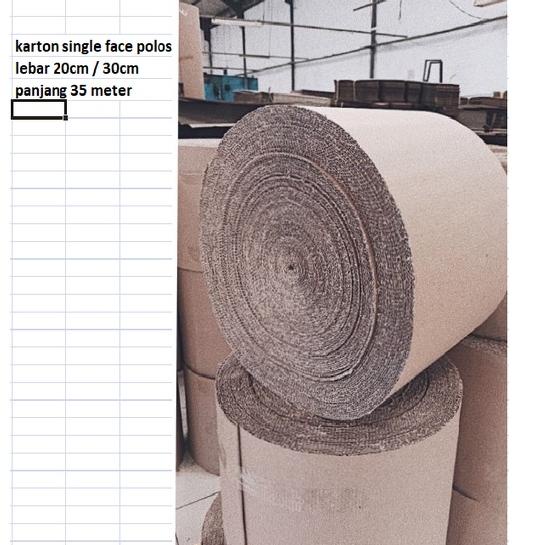 

Terbaik Karton Lembaran Polos Single Face 1 ROLL Uk. Lebar 30 cm x 35 Meter