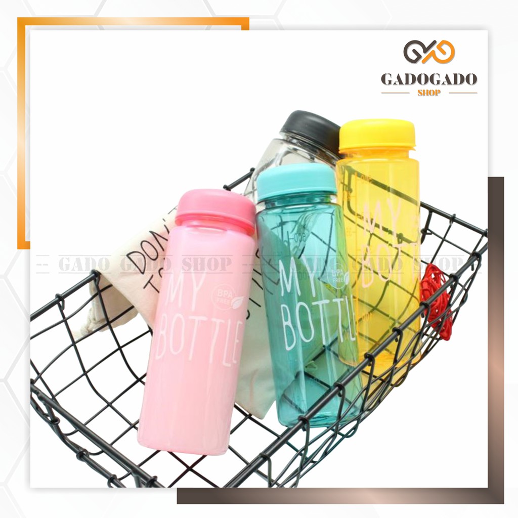 GGS MY BOTTLE PLASTIK WARNA/FULL COLOR + SARUNG BOTOL INFUSER FULL