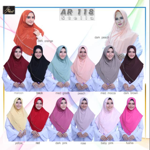 Arrafi 118 | arrafi bergo | arrafi murah | arrafi bergo mutiara