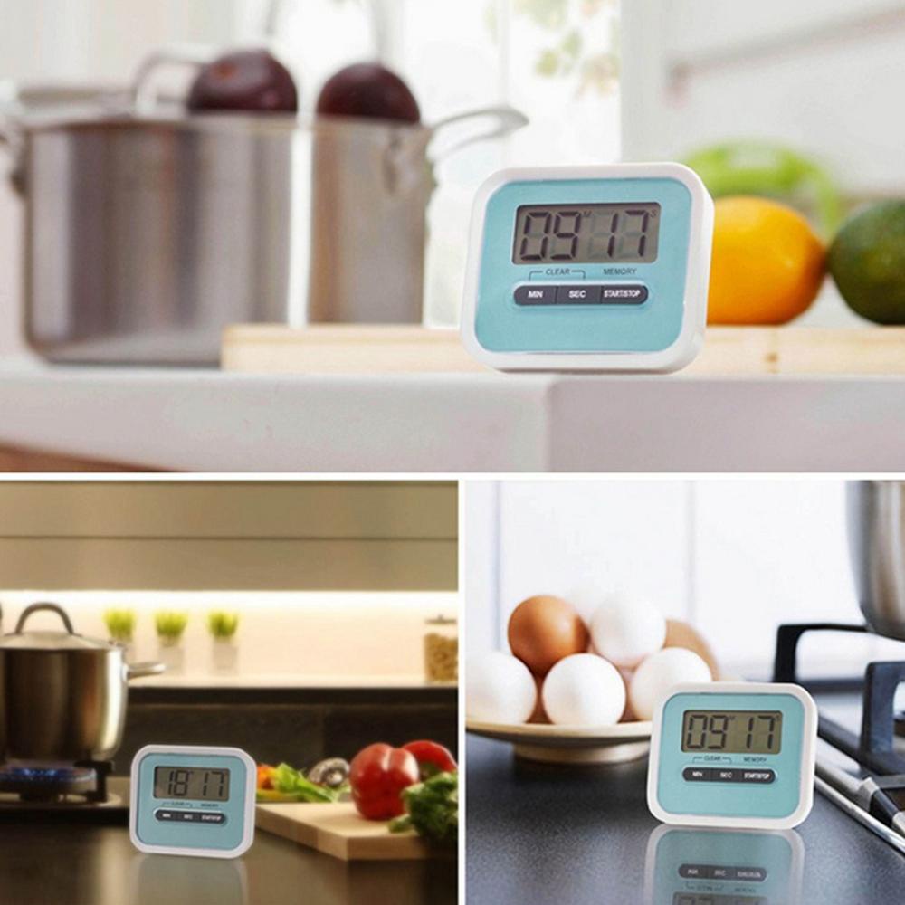 Rebuy Kitchen Timer Gadget Alarm Kencang Magnet Praktis Suara LCD Timing Clock