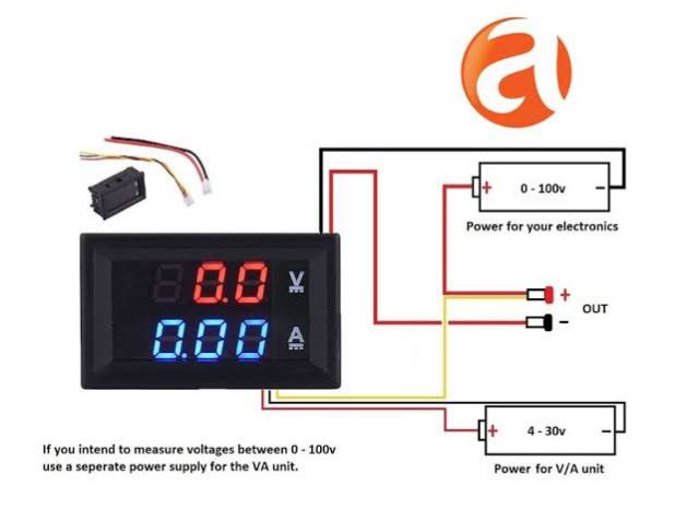 Voltampere Digital Volt Ampere Amper Meter Voltmeter Dc 0 100v 10a 0 28 Inch Ammeter Shopee Indonesia
