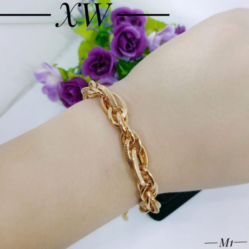 Gelang tangan yaxiya rantai gold mewah G08017