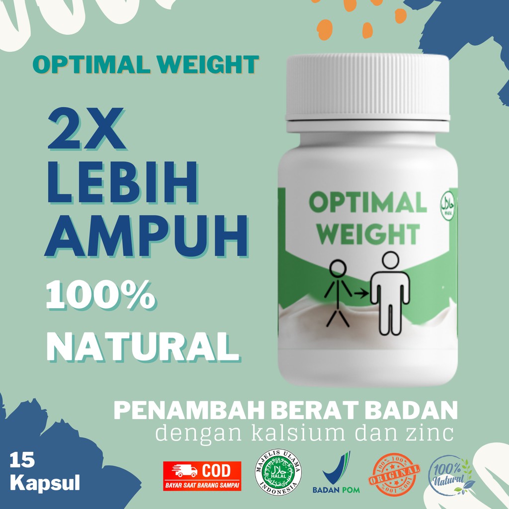 

VIRALL Suplemen Penambah Berat Badan Optimal Weight obat gemuk bpom susu nafsu makan madu paket 2 minggu