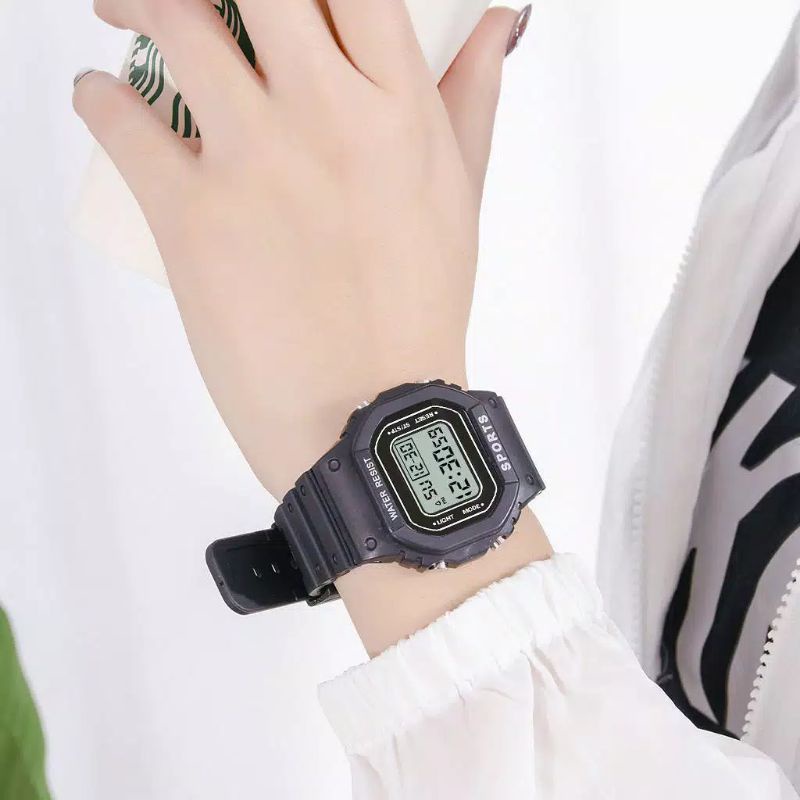 Jam Tangan Wanita Digital Korean Style Sport / Jam Tangan Digital Fashion