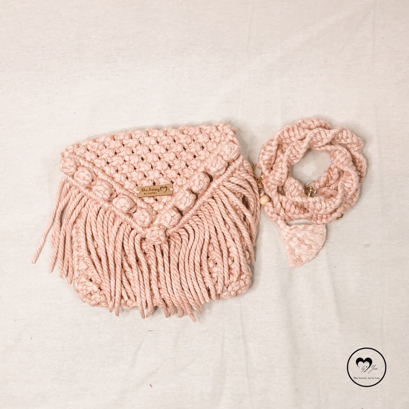 Peony bag |Macrame bag/tas macrame /macrame sling bag/tas makrame/tas hp /tas hp macrame