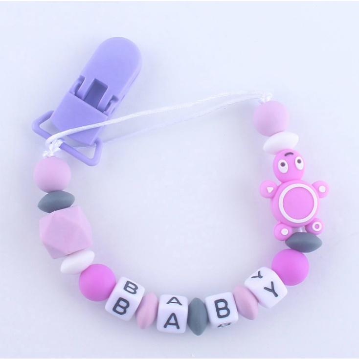 PC 7 | PACIFIER CLIP | TALI EMPENG DAN TEETHER BISA CUSTOM NAMA | TEETHER TALI DOT EMPENG CHAIN GANTUNGAN BAHAN SILIKON AMAN BPA FREE | RUZAIN MALL