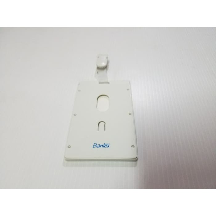 

a ID Card Holder 54 x 90 mm Potrait + Clip Bantex 8866-07 WHITE tempat nama