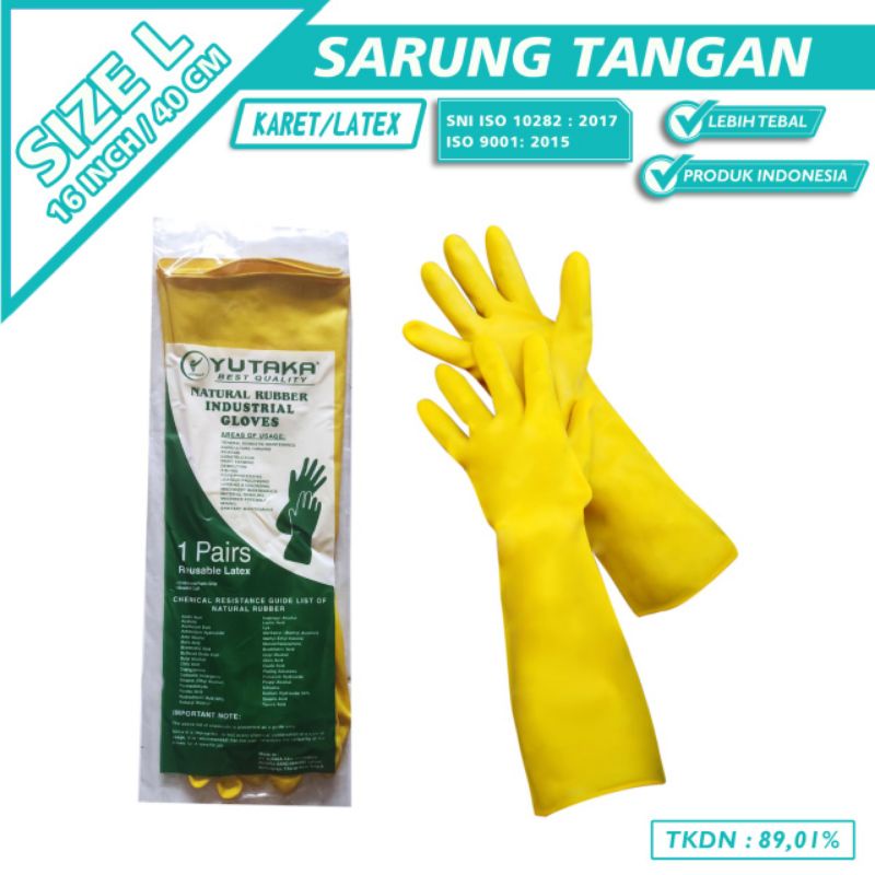 TERMURAH SARUNG TANGAN KARET / SARUNG TANGAN CUCI PIRING 16 inch bisa (COD)