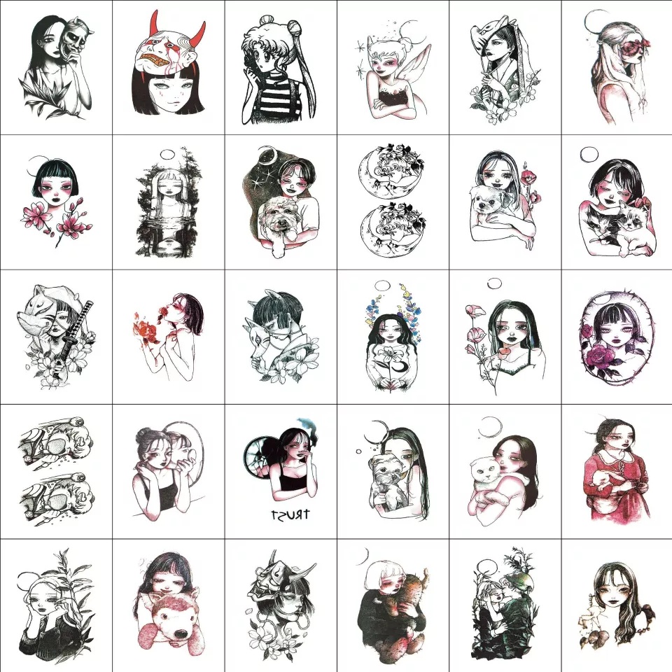 30PCS Tattoo Temporary Sticker SET Tato Temporer WaterProof Tatto 30 PCS