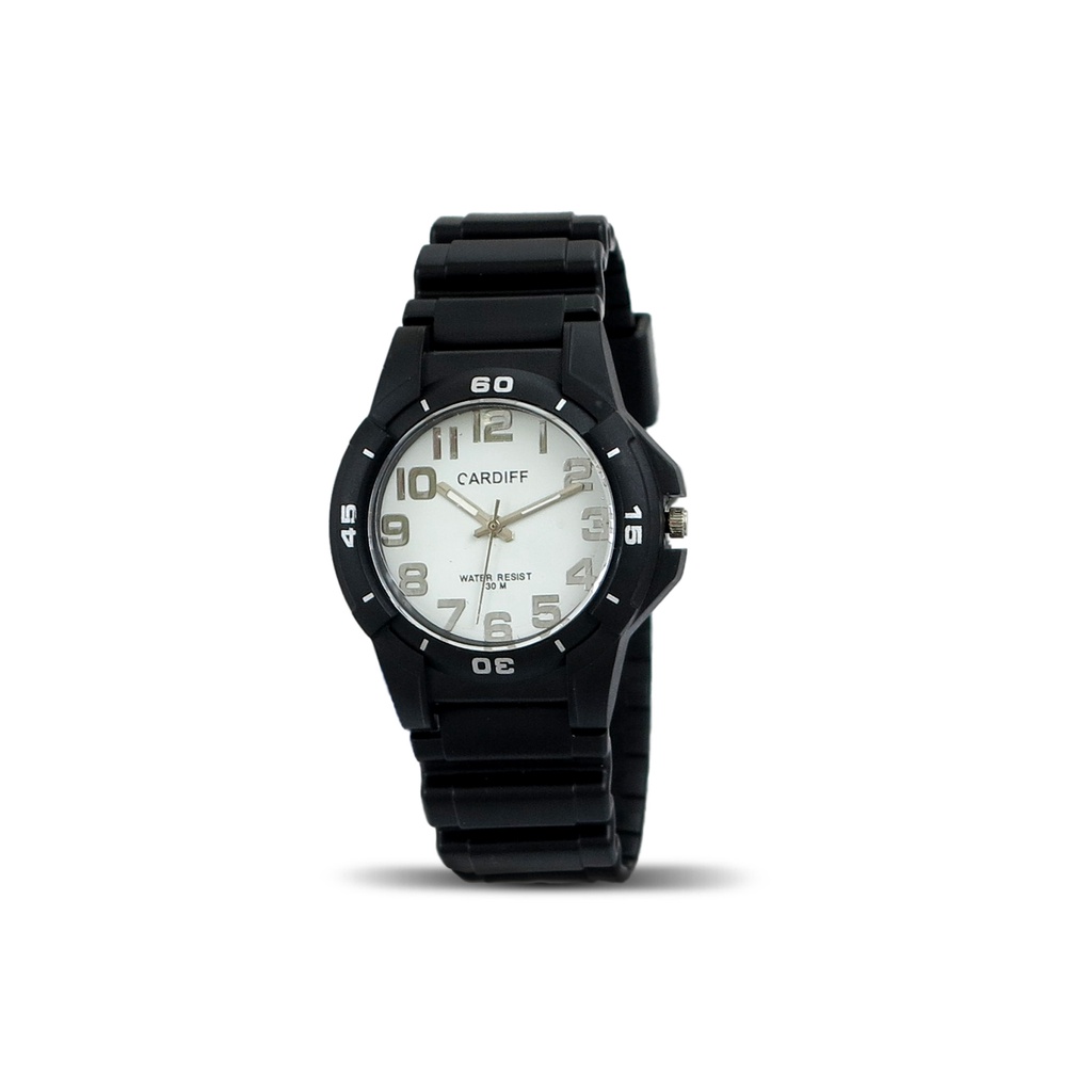 CARDIFF Jam Tangan Pria Wanita Analog A 9509 Tali Karet