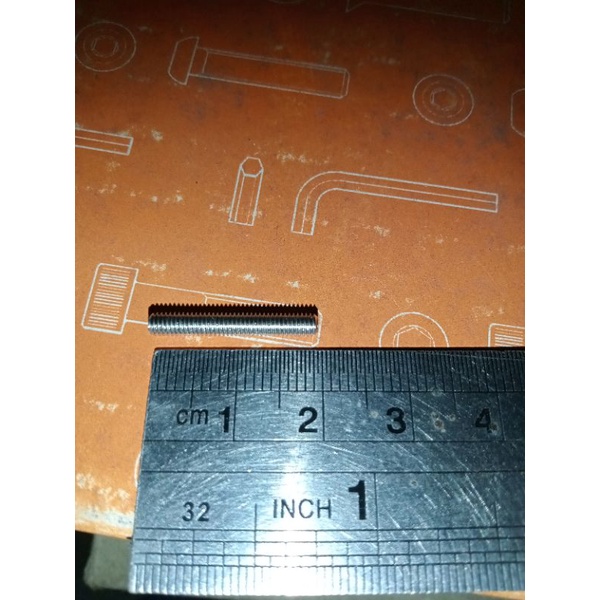 Baut L tanam M3 x 20 (2cm) stainless 304 THE A2-70