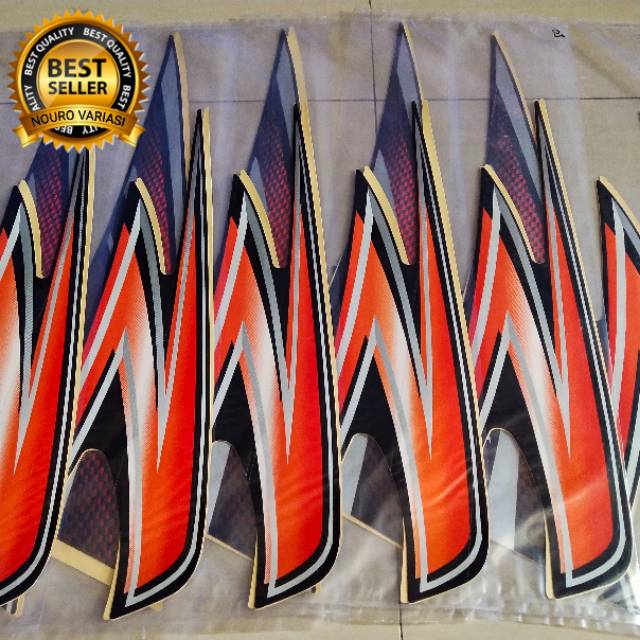 Striping Yamaha RX king 2003 RX KING 2003 oren LIST BODY RX KING KUALITAS TER BAIK