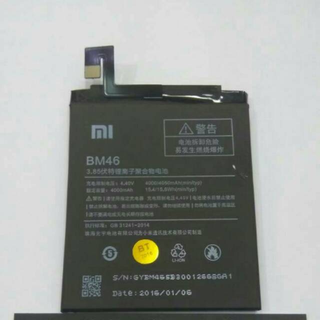 Baterai/batere/batre XIAOMI redmi note3#ORIGINAL