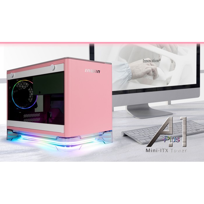 INWIN A1 Plus Pink - Mini ITX Tempered Glass With 650W PSU 80+ Gold