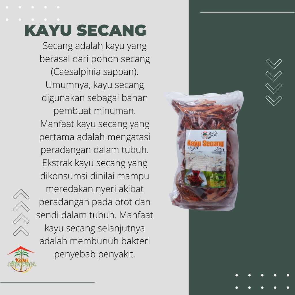 Kayu  Secang Serut Kering  Mengobati Diabetes Minuman Traditional Kaya Anti Oksidan 50g