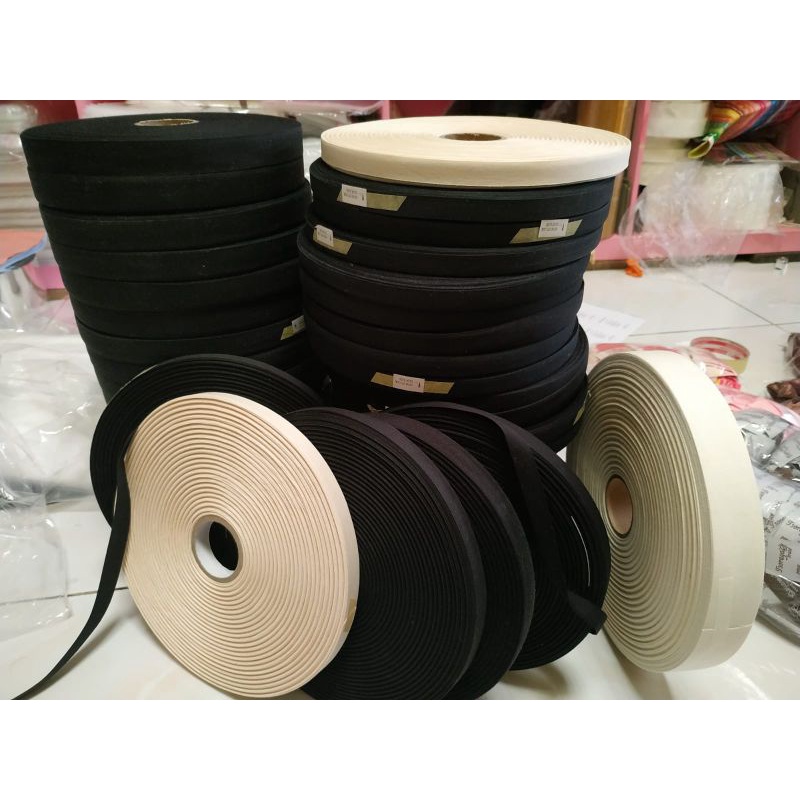 Pita Piterban Katun Hitam 1cm 2cm