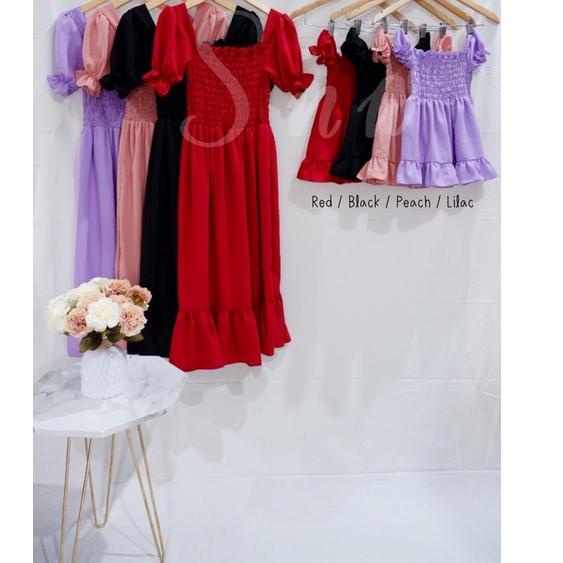 Hara plain dress mom kids // snw // Set couple ibu anak [RWA.21My22ĸ]