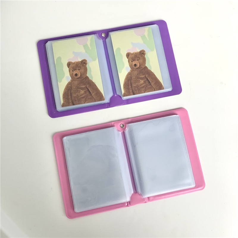 (itspico) 40 slot kolbuk mini collect book photo album motif green tulip bear for photocards