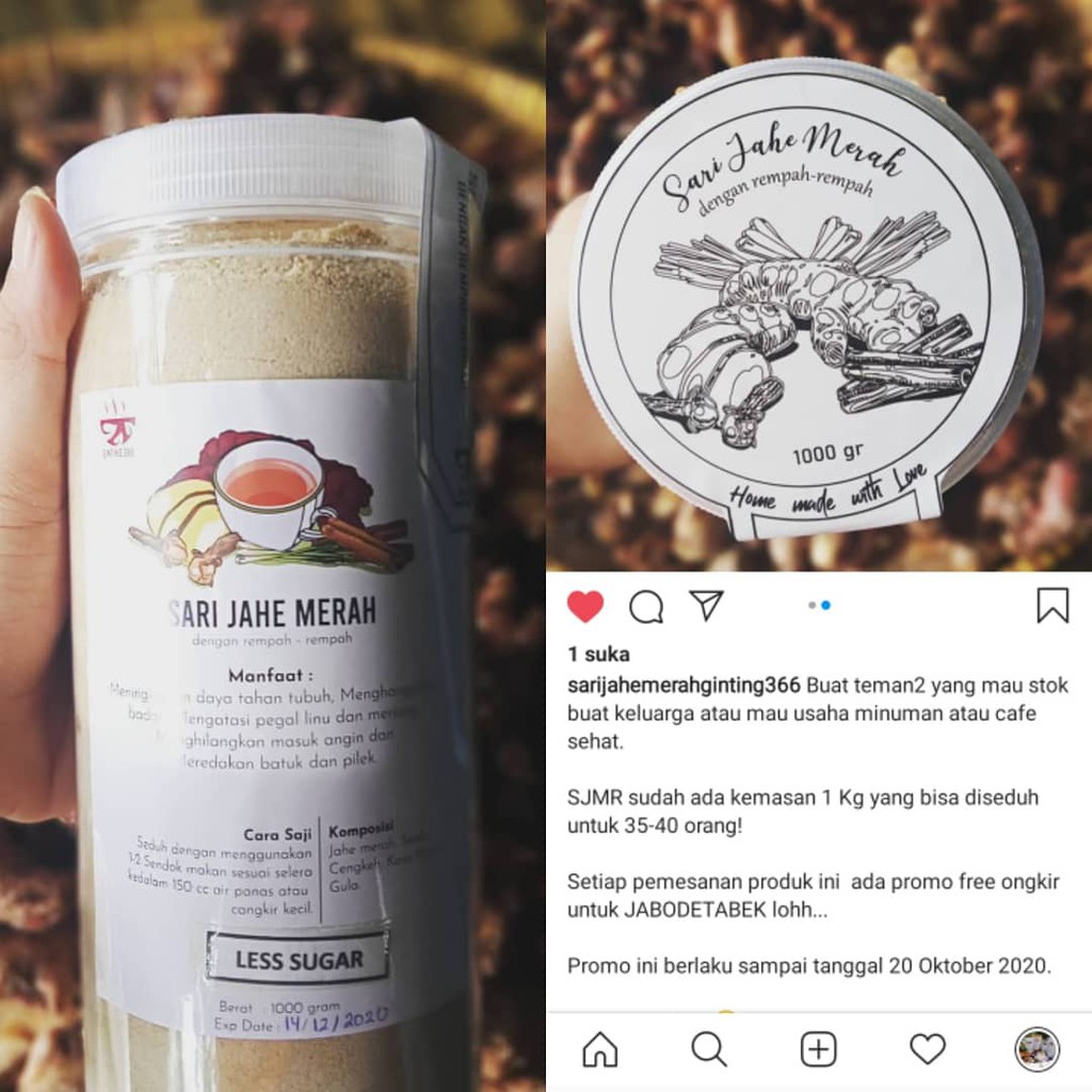 Sari Jahe Merah dengan Rempah-Rempah 1 kg