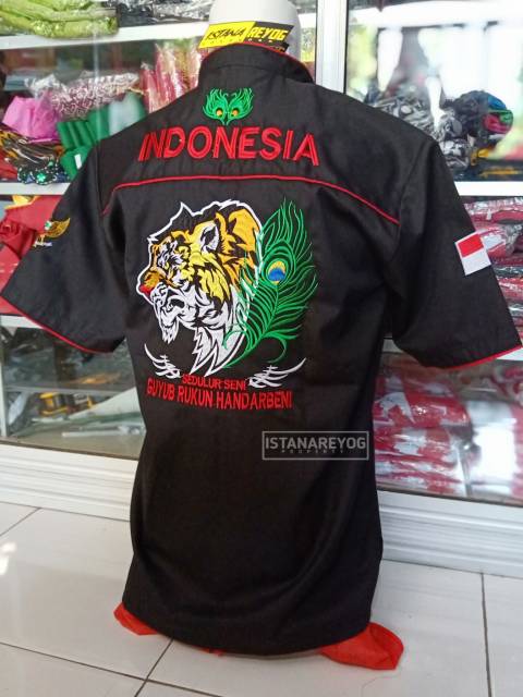 BAJU KEMEJA/HEM PENADON HEM BORDIR BAJU SENI REOG PONOROGO