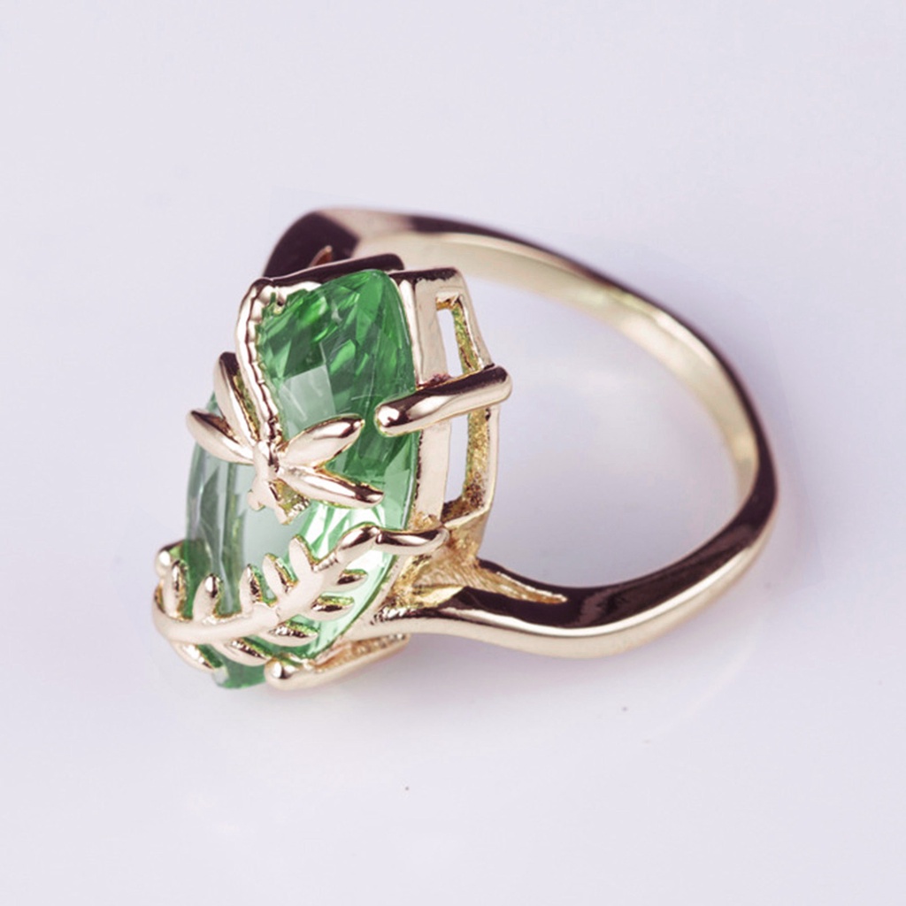 Hu Hu Hu Hu Hu Alat Bantu Pasang Kacamata♡ Cincin Wanita Desain Capung Hias Batu Permata Emeraldberlian Imitasi Transparan Untuk Pernikahan