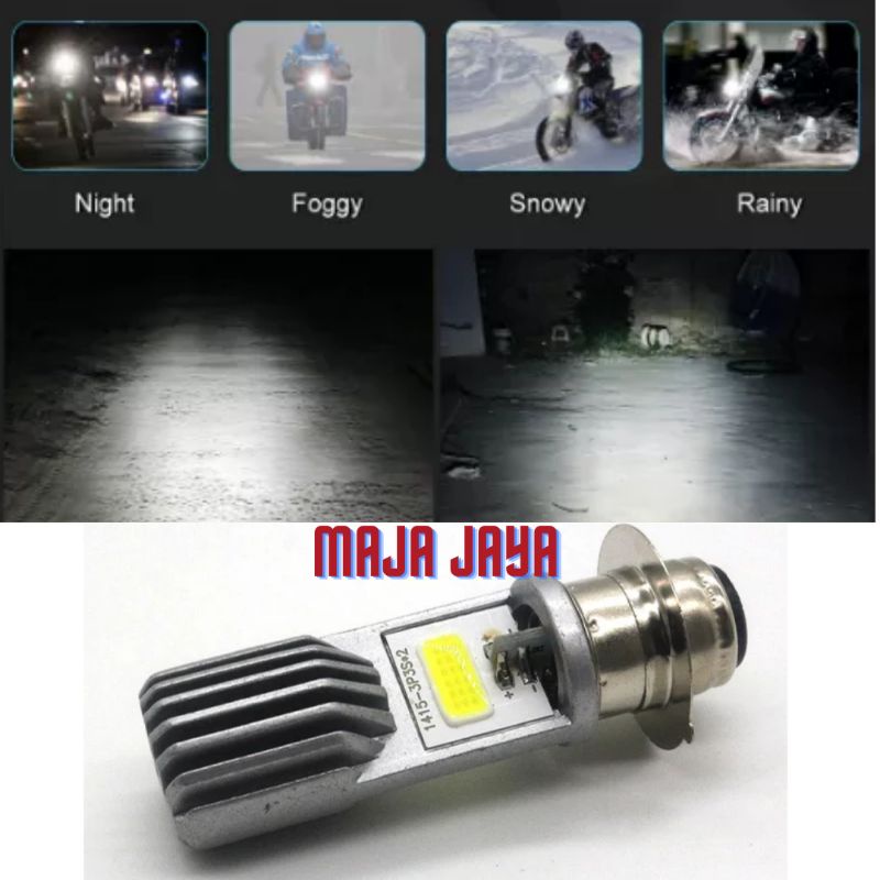 Lampu LED Utama Depan M2A H6 AC/ DC Model Ayoto /Tyto 2Led Motor Bebek dan Matic Soket H6 Led 2