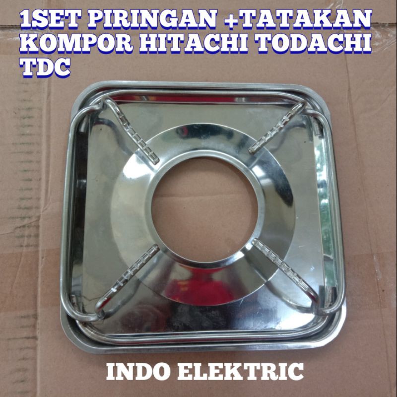 TATAKAN PIRINGAN DUDUKAN KOMPOR GAS STAINLESS HITACHI TODACHI TDC NAMPAN KAKI