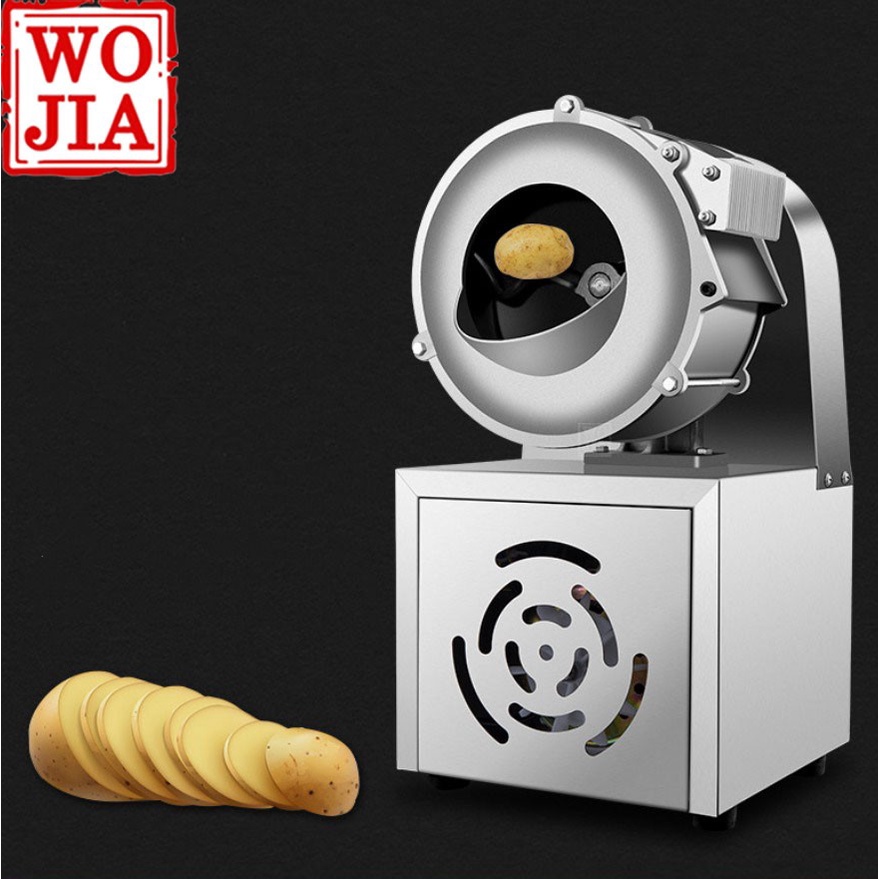 Mesin Pengiris Kentang Listrik Sayuran Ubi Jahe Timun Potato Slicing WOJIA