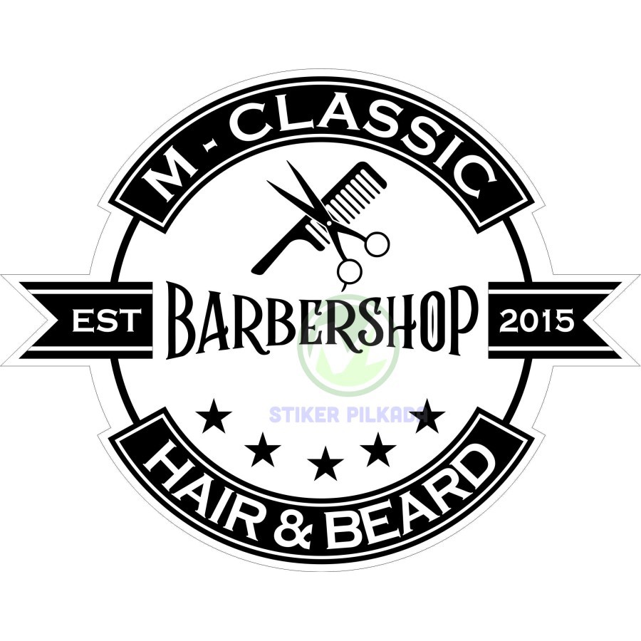 

STIKER VINYL CLASSIC BARBERSHOP 50X40CM