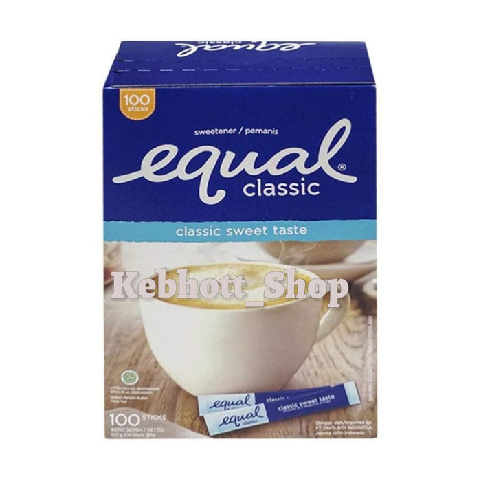 

equal classic zero calorie sweetener sticks 100gr (100 x 1g stick)