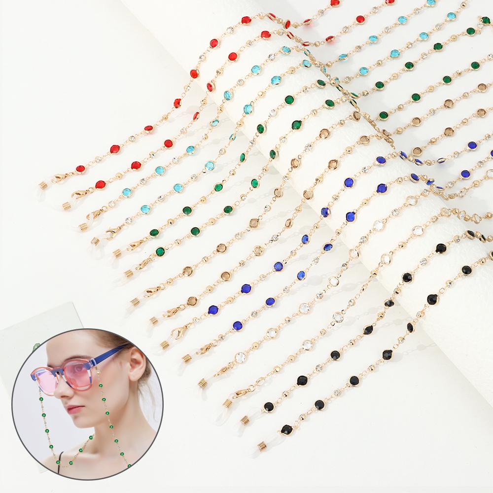 CHOOKYY Rantai Kacamata Fashion Glass Beads Crystal Eye wear Aksesoris