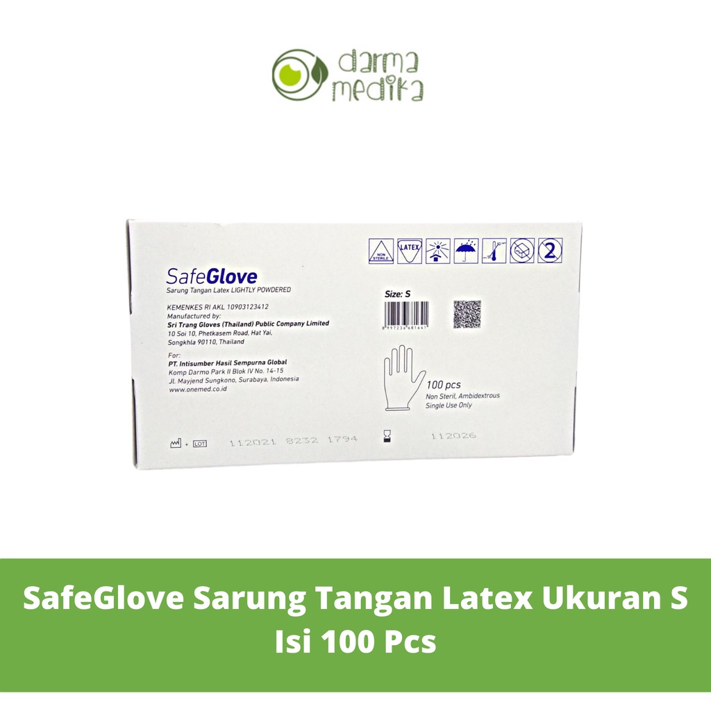 Sarung Tangan Latex Exam Safeglove Ekonomis - S