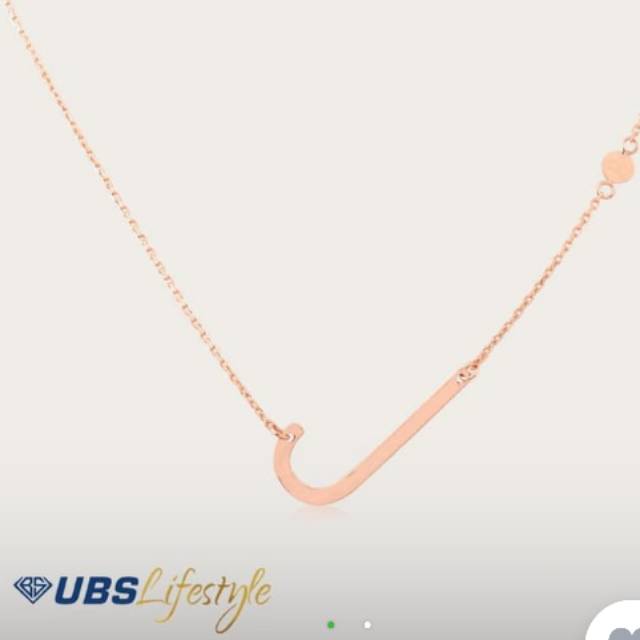 Kalung inisial J (Alphabet)  CARENDELANO UBS GOLD