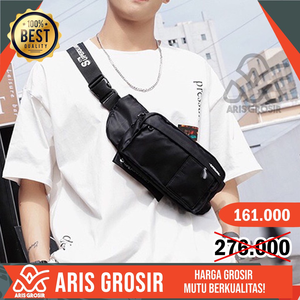 WAIST BAG PRIA NEW  BRANDED TAS SLEMPANG COWOK ORIGINAL IMPORT MURAH X596