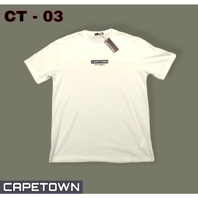 CLEARANCE SALE  Baju kaos over size cowok CAPETOWN bahan katun yang sangat nyaman di gunakan - T-shi