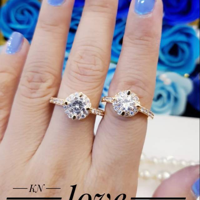 Xuping cincin lapis emas 18k 1552j