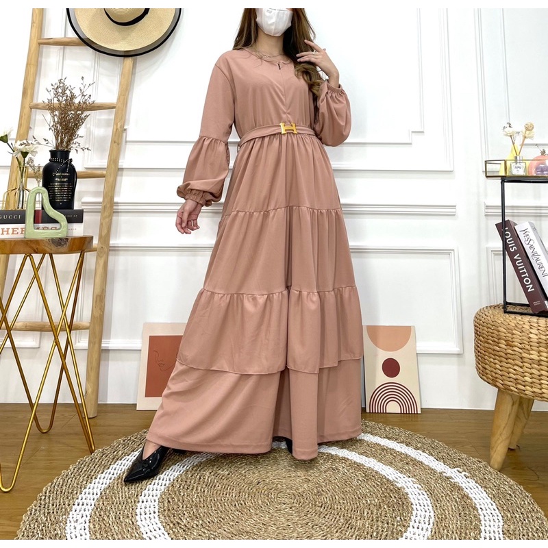 gamis herme ruffle jumbo | kode herme