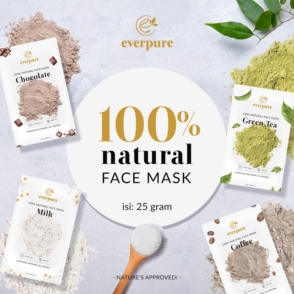 EVERPURE 100% Natural Face Mask Masker Bubuk 25gr