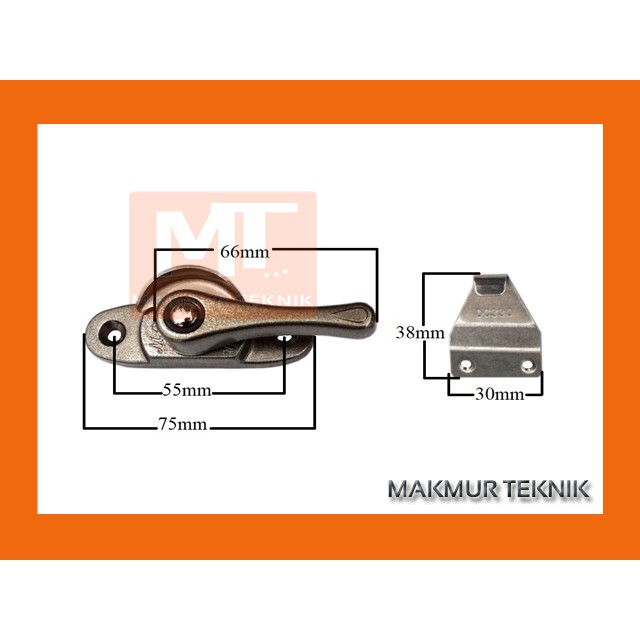 KUNCI JENDELA - KUPINGAN - CRESENT LOCK 330 MEREK DEKSON