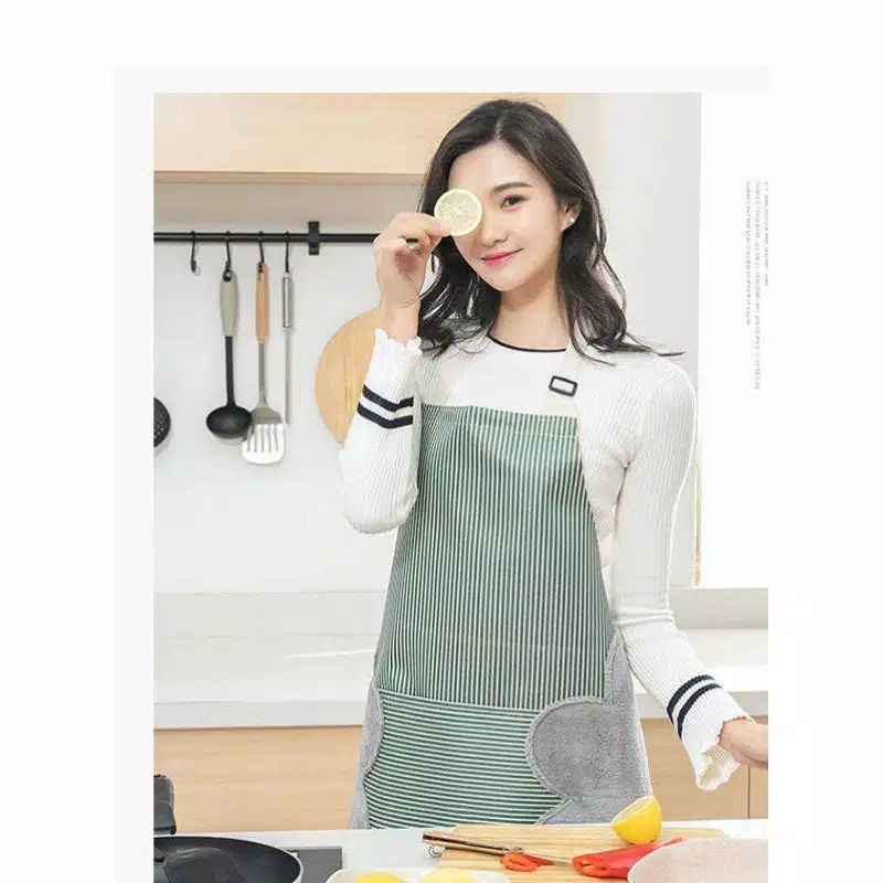 Celemek Masak Apron Waterproof Celemek Dapur Anti Air Celemek Premium