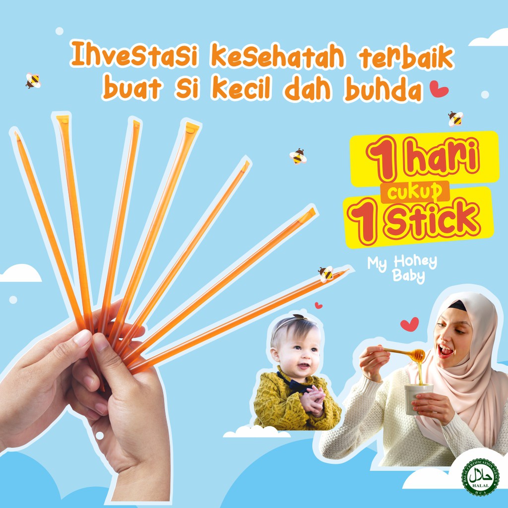 

GOWEYEE-My Honey Baby - Stick Sarang Madu Murni ( Raw Honey Comb )