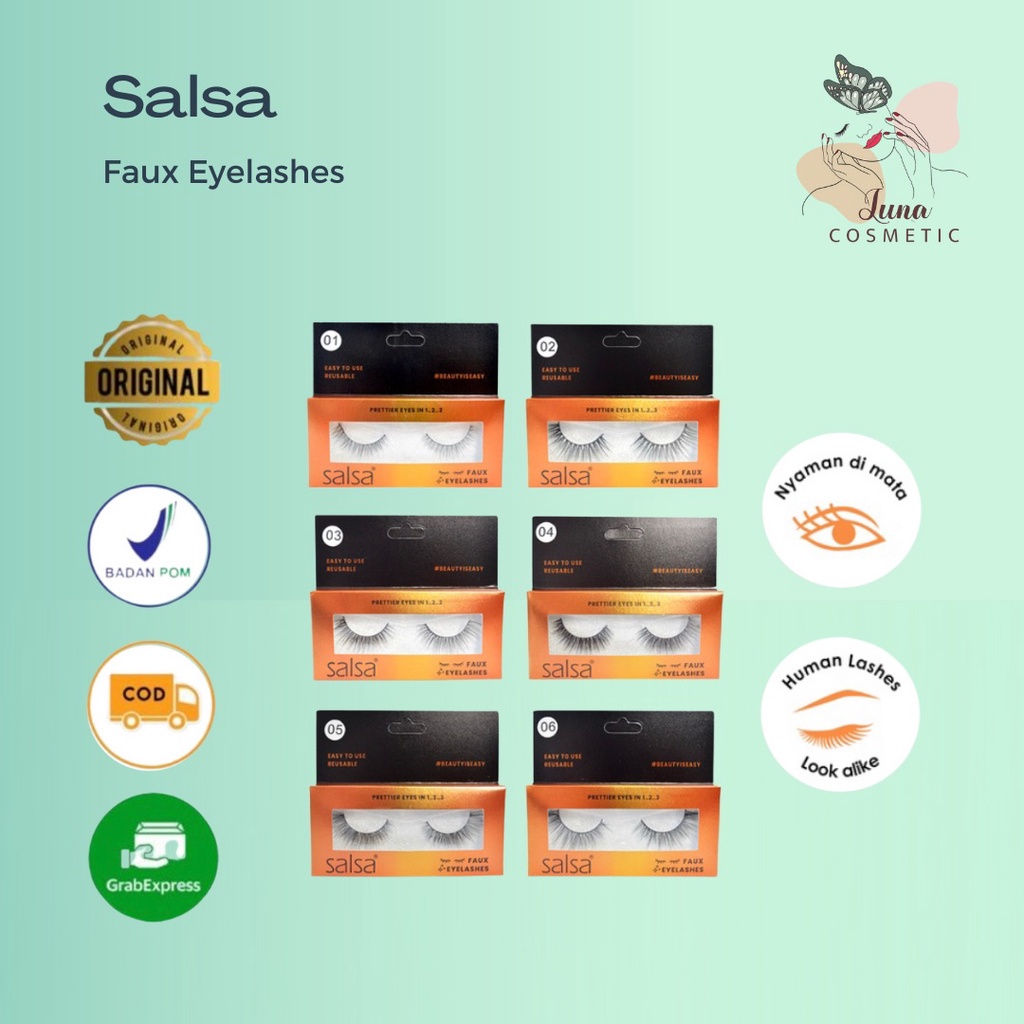 SALSA Faux Eyelashes - Bulu Mata Palsu Natural Fake Eyelash