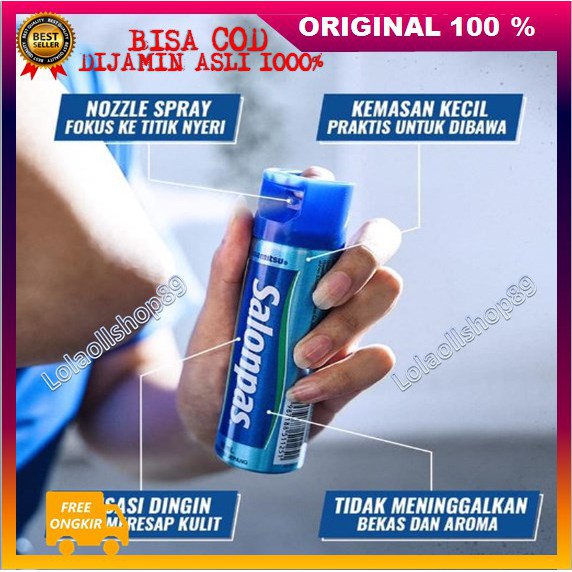 [BISA COD] Salonpas Jet Spray 60ml 100% Original