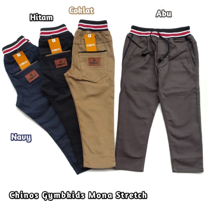 GymbKids (2-15Tahun) Celana Panjang Chino Chinos Katun Anak Laki Cowok Kwalitas Premium