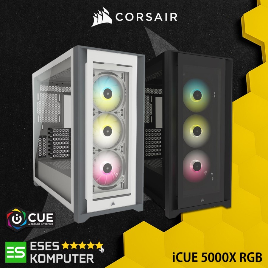 Case Corsair iCUE 5000X RGB - ATX Tempered Glass Mid Tower Smart Case