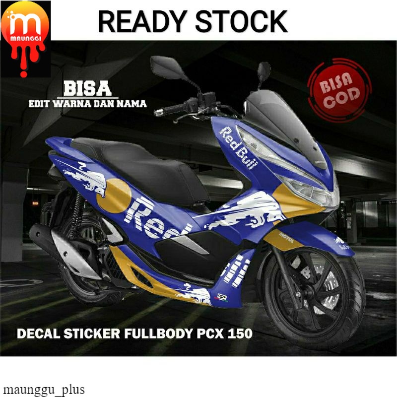 Decal motor pcx 150 Striping pcx full body Sticker decal pcx 150 motif red bull sudah di lapisi anti